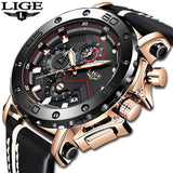 2019 LIGE Quartz Top Brand Luxury Big Dial Military Mens Watch - Ripe Pickings