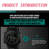 50m Waterproof Multi - function Outdoor Men's Sports Watch with New Concept Compass - Ripe Pickings