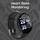 D18S Smart Watch (Unisex, Large Screen, Pedometer, 1.44 Inch Screen, HR & BP Monitor)