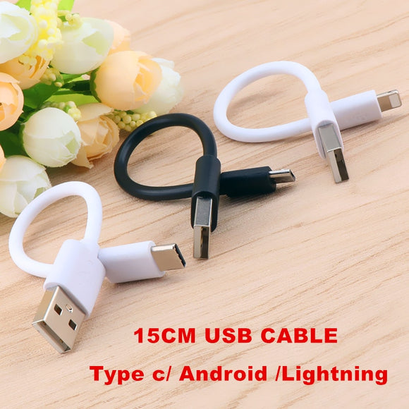 Short Fast Charging Data Cable for all Phone Brands - Ripe Pickings