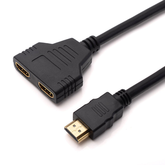 HDMI Splitter Cable (1 x Male To Dual HDMI 2 x Female Y Splitter Adapter) - Ripe Pickings