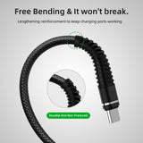 Spring-Type Fast Charging and Data Cord (USB to Micro USB or Type-C) - Ripe Pickings