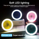 Mini Selfie LED Ring Light With Portable Electric Fan (Mounts onto any Mobile Phone) - Ripe Pickings