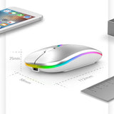 2.4G Wireless Ergonomic Gaming Mouse (LED lighting, Rechargeable & Bluetooth) - Ripe Pickings