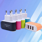 3.1A Triple USB Ports Home Travel AC Charger (for EU Plug with Indicator) - Ripe Pickings