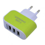 3.1A Triple USB Ports Home Travel AC Charger (for EU Plug with Indicator) - Ripe Pickings