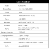 Jumper X1 11.6" FHD IPS Touchscreen EZbook Notebook (Intel Gemini Lake N4100 4GB DDR4 64GB eMMC 64GB SSD) - Ripe Pickings