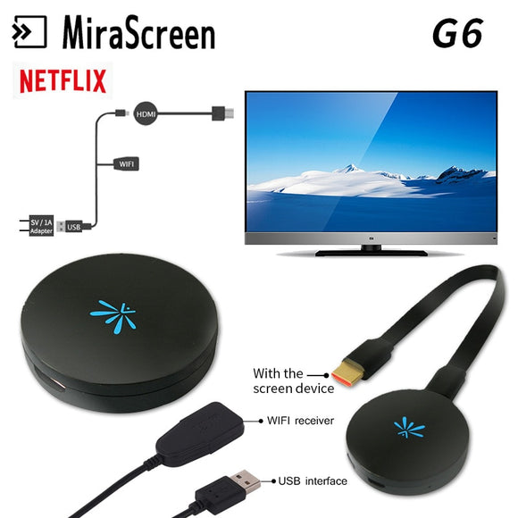 MiraScreen G6 Wireless Smart TV Stick 2.4G TV Dongle HDMI 1080P Airplay DLNA Play Android Wifi Display TV Receiver - Ripe Pickings