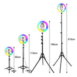 RGB LED Selfie Ring Light with Colorful Photography Lighting (includes. Remote Control) - Ripe Pickings
