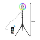 RGB LED Selfie Ring Light with Colorful Photography Lighting (includes. Remote Control) - Ripe Pickings