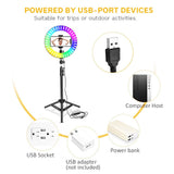 RGB LED Selfie Ring Light with Colorful Photography Lighting (includes. Remote Control) - Ripe Pickings