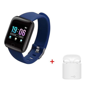 116 Plus Smart Fitness Watch + i7 TWS Wireless Earbuds/Earpieces with Mic & Charger Box - Ripe Pickings