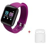 116 Plus Smart Fitness Watch + i7 TWS Wireless Earbuds/Earpieces with Mic & Charger Box - Ripe Pickings