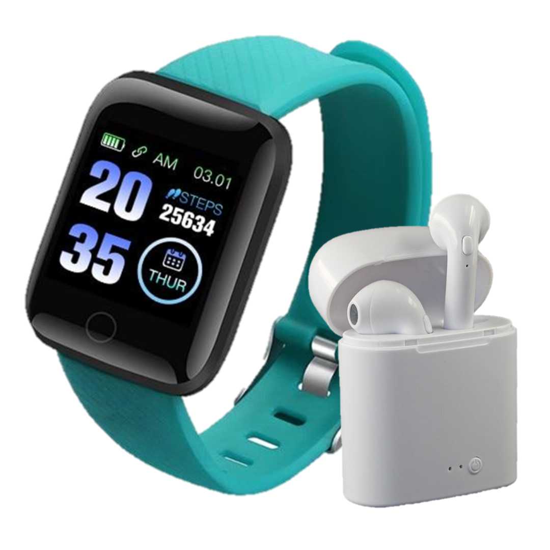 116 Plus Smart Fitness Watch i7 TWS Wireless Earbuds/Earpieces