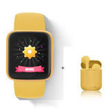 2021 Macaron Y68S Smart Watch + 2021 Macaron Mini - 2 TWS Wireless Earphones + Charger Box - Ripe Pickings
