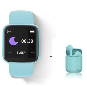 2021 Macaron Y68S Smart Watch + 2021 Macaron Mini - 2 TWS Wireless Earphones + Charger Box - Ripe Pickings