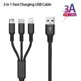 3 in 1 Fast Charging USB Cable for all Mobile Phones - Ripe Pickings
