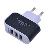 3.1A Triple USB Ports Home Travel AC Charger (for EU Plug with Indicator) - Ripe Pickings