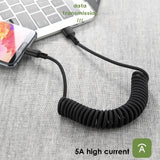 5A Micro USB Type - C Fast Charging Spring Cable - Ripe Pickings