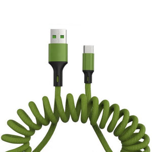 5A Micro USB Type - C Fast Charging Spring Cable - Ripe Pickings