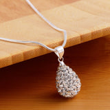925 Sterling Silver AAA Zircon Drop - Shaped Pendant & Necklace - Ripe Pickings