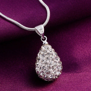 925 Sterling Silver AAA Zircon Drop - Shaped Pendant & Necklace - Ripe Pickings