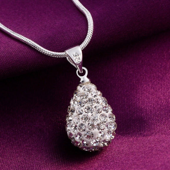 925 Sterling Silver AAA Zircon Drop - Shaped Pendant & Necklace - Ripe Pickings