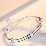 925 Sterling Silver Hollow Bells & Ball Bangle (Adjustable Bracelet) - Ripe Pickings