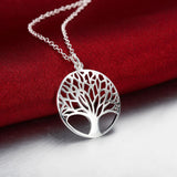 925 Sterling Silver Leaves Pendant Earrings and Necklace (Tree of Life) - Ripe Pickings
