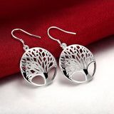 925 Sterling Silver Leaves Pendant Earrings and Necklace (Tree of Life) - Ripe Pickings