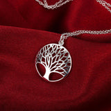 925 Sterling Silver Leaves Pendant Earrings and Necklace (Tree of Life) - Ripe Pickings