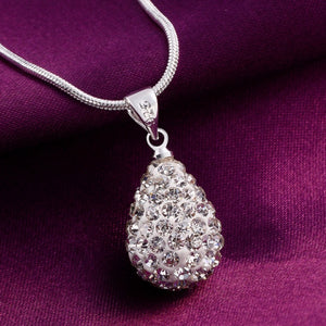 925 Sterling Silver AAA Zircon Drop-Shaped Pendant & Necklace - Ripe Pickings