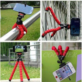 Flexible, Sponge Octopus Mini Tripod/Phone Stand with Bluetooth Remote Shutter for Smartphones - Ripe Pickings