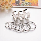 Gold Coin Pattern, Fatima Palm Knuckle Ring & Stainless Steel Rings Sets for Women by Yada - Ripe Pickings