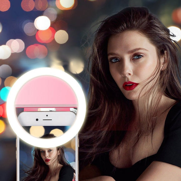 LED Selfie Ring Light for your Mobile Phone (Colour Temperature for Whitened, Rosy Facial Beauty) - Ripe Pickings