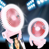 Mini Selfie LED Ring Light With Portable Electric Fan (Mounts onto any Mobile Phone) - Ripe Pickings