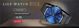 LIGE Fashion Full Stainless Steel Mesh Strap Business Watch - Ripe Pickings