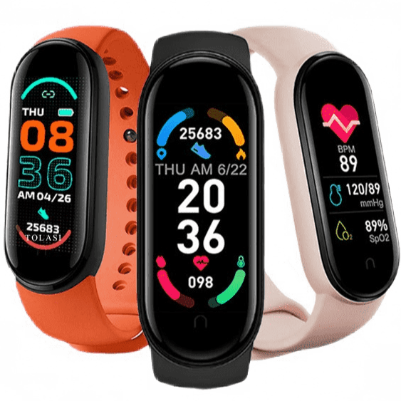 M6 Smart Fitness Watch (with Magnetic Charging Band, HR & BP, Find My Phone) - Ripe Pickings