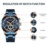 Men's Quartz Luxury Chronograph Sport & Business Watch by Curren Blanche - Ripe Pickings