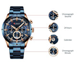 Men's Quartz Luxury Chronograph Sport & Business Watch by Curren Blanche - Ripe Pickings