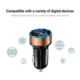 Mini Dual USB Mobile Phone Fast Charger for Vehicles (with LED Display) - Ripe Pickings