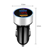 Mini Dual USB Mobile Phone Fast Charger for Vehicles (with LED Display) - Ripe Pickings