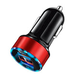 Mini Dual USB Mobile Phone Fast Charger for Vehicles (with LED Display) - Ripe Pickings
