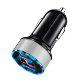 Mini Dual USB Mobile Phone Fast Charger for Vehicles (with LED Display) - Ripe Pickings