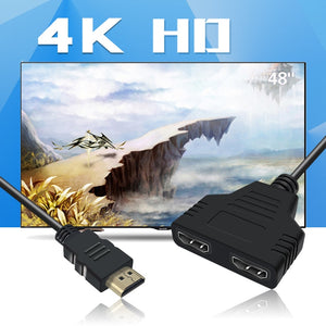 HDMI Splitter Cable (1 x Male To Dual HDMI 2 x Female Y Splitter Adapter) - Ripe Pickings