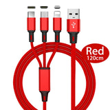 3 in 1 Fast Charging USB Cable for all Mobile Phones - Ripe Pickings