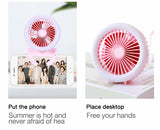 Mini Selfie LED Ring Light With Portable Electric Fan (Mounts onto any Mobile Phone) - Ripe Pickings