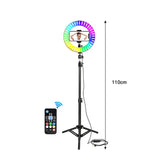 RGB LED Selfie Ring Light with Colorful Photography Lighting (includes. Remote Control) - Ripe Pickings