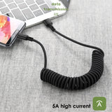 5A Micro USB Type-C Fast Charging Spring Cable - Ripe Pickings