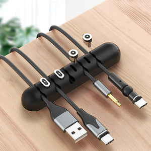 Soft Silicone Magnetic Cable Holder (Cable Management of USB, Power, etc) - Ripe Pickings